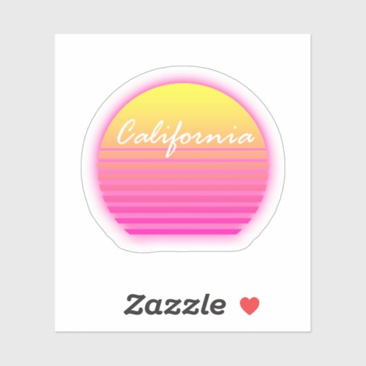 Californische zonsondergang sticker (Vel)