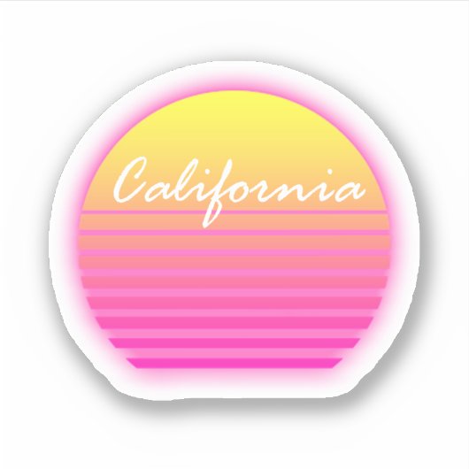 Californische zonsondergang sticker (Voorkant)