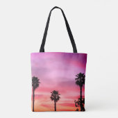 Californische Zonsondergang Tote Bag (Achterkant)