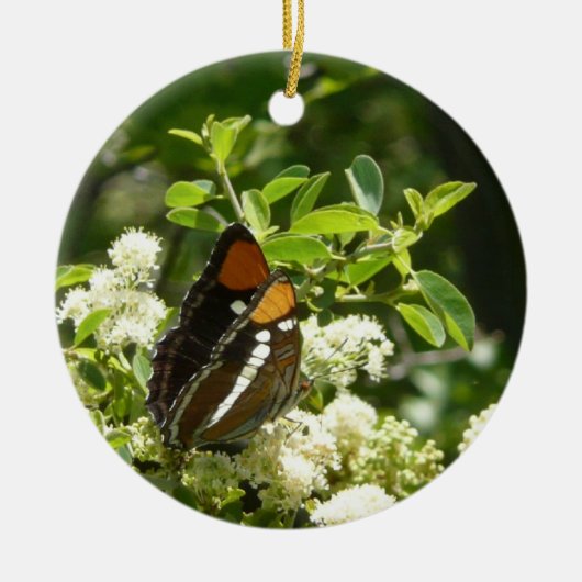 Californische zuster Butterfly in Yosemite Keramisch Ornament (Voorkant)