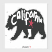Californische Zwarte Beer Sticker (Vel)