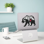Californische Zwarte Beer Sticker (Laptop op bureau)