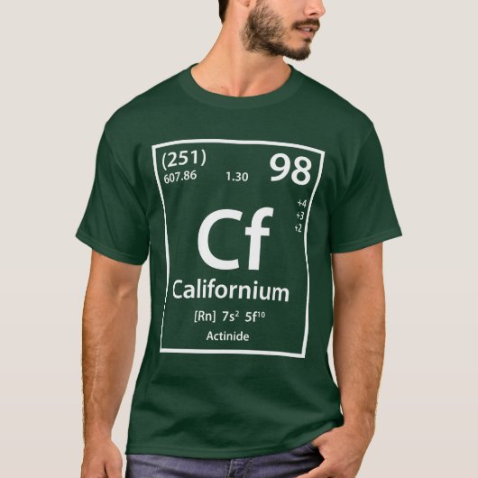 Californiumelement (wit) T-Shirt (Voorkant)