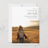 Caligrafía Boho Invitación de Boda con 2 Fotos Kaart (Achterkant)