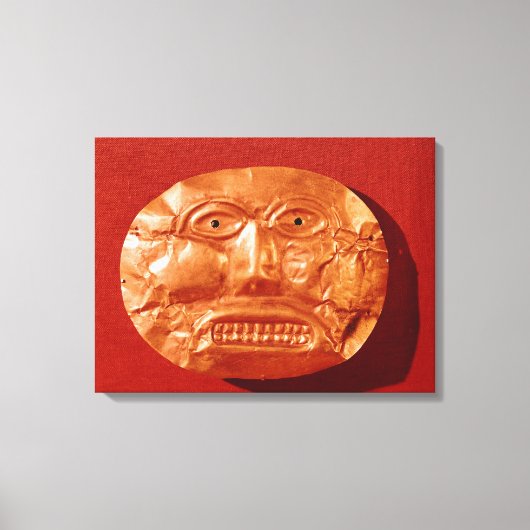 Calima funerary mask, van Restrepo, Kaukasus Canvas Afdruk (Voorkant)