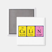 Calin periodiek table name magnet (Voorkant / Achterkant)