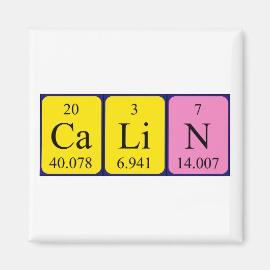 Calin periodiek table name magnet (Voorkant)