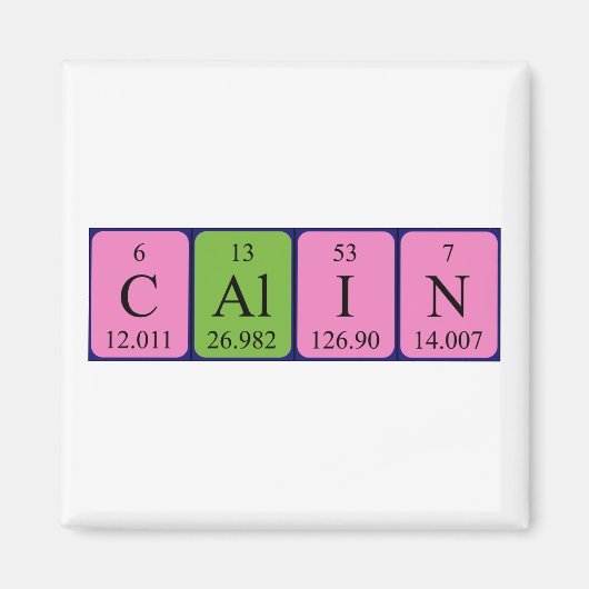 Calin periodiek table name magnet (Voorkant)