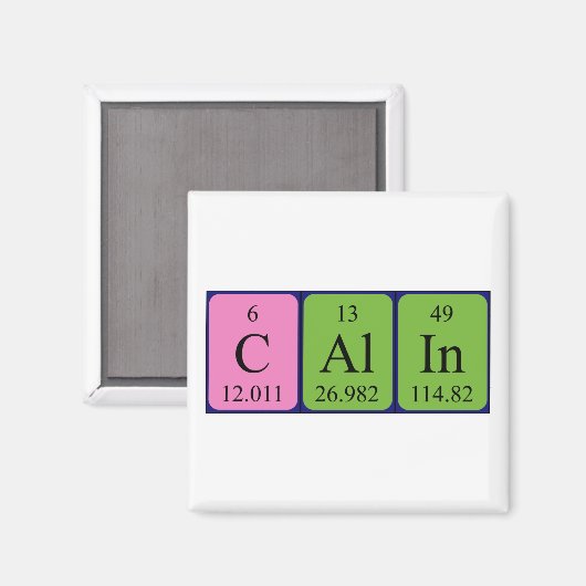 Calin periodiek table name magnet (Voorkant / Achterkant)