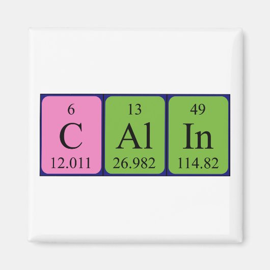 Calin periodiek table name magnet (Voorkant)