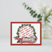 Cali's Lijst voor kerstmis in Calico Feestdagenkaart (Staand voorkant)