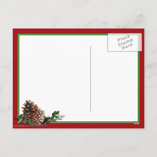 Cali's Lijst voor kerstmis in Calico Feestdagenkaart (Achterkant)