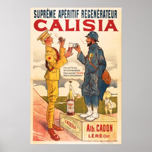 CALISIA French Aperitif Regenerateur Liqueur Drink Poster (Voorkant)