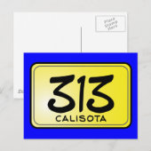 Calisota 313 LicentieBord Briefkaart (Voorkant / Achterkant)