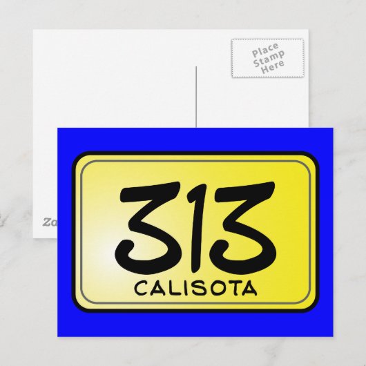 Calisota 313 LicentieBord Briefkaart (Voorkant / Achterkant)
