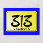Calisota 313 LicentieBord Briefkaart (Voorkant)