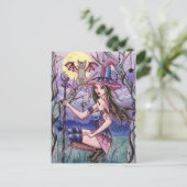 Calista - Halloween Witch Briefkaart (Staand voorkant)