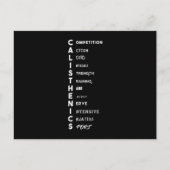 Calisthenics Afkorting Gym Workout Instructor G Briefkaart (Voorkant)