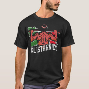 Calisthenics Atleet Italië Vlag Fitness Straatwerk T-shirt