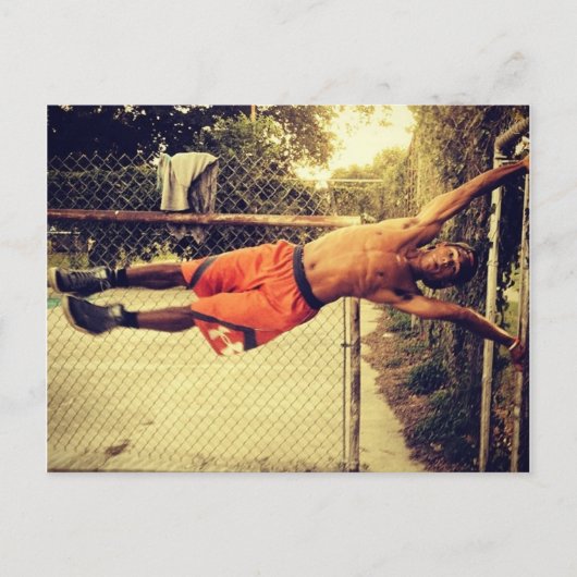 Calisthenics Human Flag Exercy Post Cards Briefkaart (Voorkant)