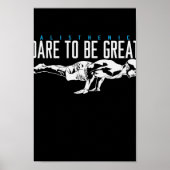Calisthenics Liegestütz Sport "Dare to be Great" Poster (Voorkant)
