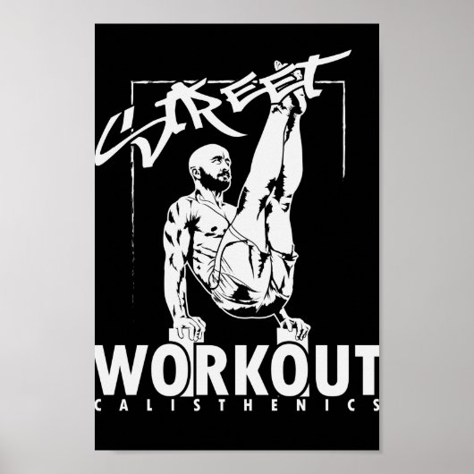 Calisthenics "Street Workout" Muskeltraining Poster (Voorkant)