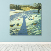Calke Abbey House Winter 2002 Canvas Afdruk (Insitu (Houten vloer))
