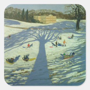 Calke Abbey House Winter 2002 Vierkante Sticker