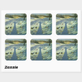 Calke Abbey House Winter 2002 Vierkante Sticker (Vel)