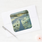 Calke Abbey House Winter 2002 Vierkante Sticker (Envelop)