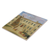 Calke Hall, Derbyshire, de Zetel van Sir Henry Har Tegeltje (Zijkant)