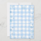 Call All Party Penguin Verjaardag Winter Gingham Kaart (Achterkant)