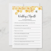 CALL Bee Wedding Etiquette 911 Vrijgezellenfeest s Kaart (Voorkant)