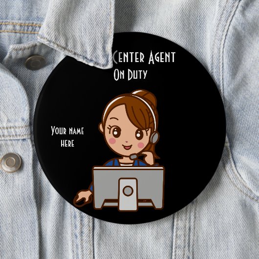 Call Center Agent 2 op dienst 6-inch Button rondom (In situ)