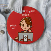 Call Center Agent 2 op dienst 6-inch Button rondom (In situ)