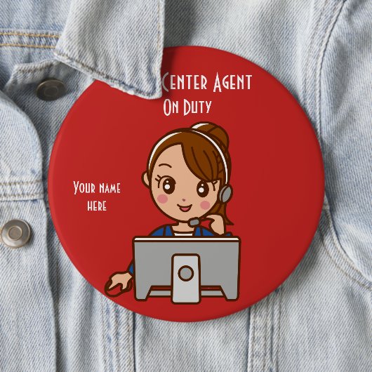 Call Center Agent 2 op dienst 6-inch Button rondom (In situ)