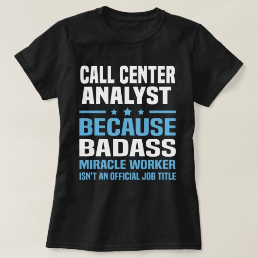 Call Center Analyst T-shirt (Design voorkant)