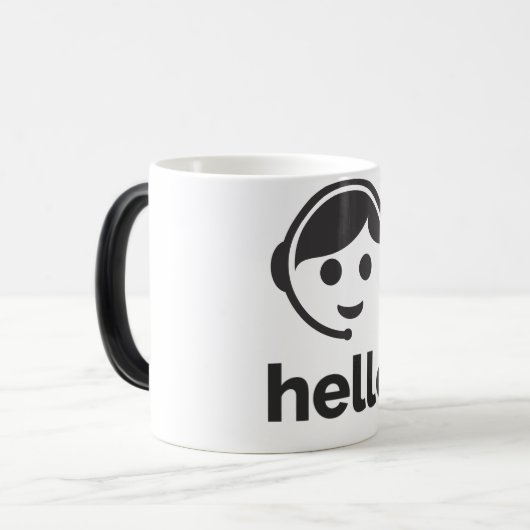 Call center magische mok (Voorkant links)