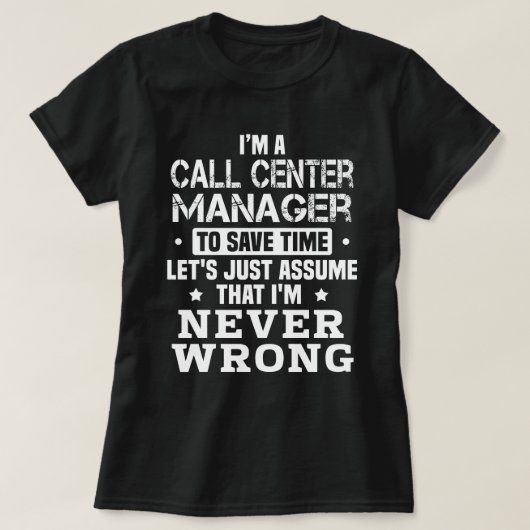 Call Center Manager T-shirt (Design voorkant)