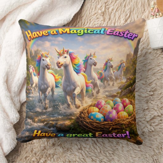 Call Easter enchanted unicorns and Easter eggs dec Kussen (Deken)