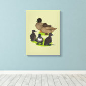 Call Eend Khaki Familie Canvas Afdruk (Insitu (Houten vloer))