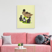 Call Eend Khaki Familie Canvas Afdruk (Insitu (Woonkamer))