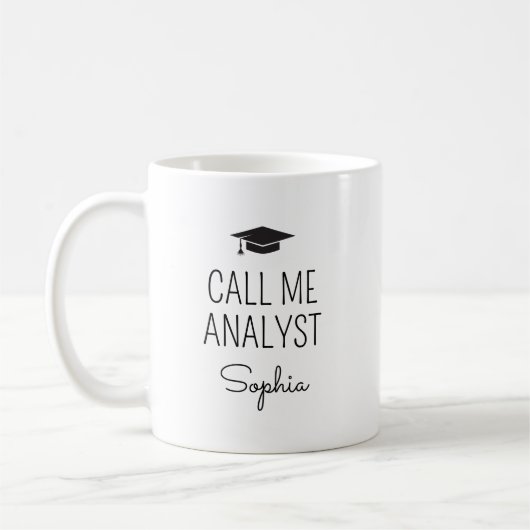 Call Me Analyst Persoonlijke Naam Koffiemok (Links)