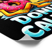 Call Me Antisocial Donut Pun Funny Introvert Quote Poster (Hoek)