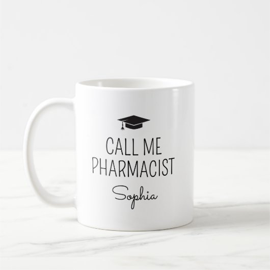 Call Me Apotheker Gepersonaliseerde Naam Koffiemok (Links)