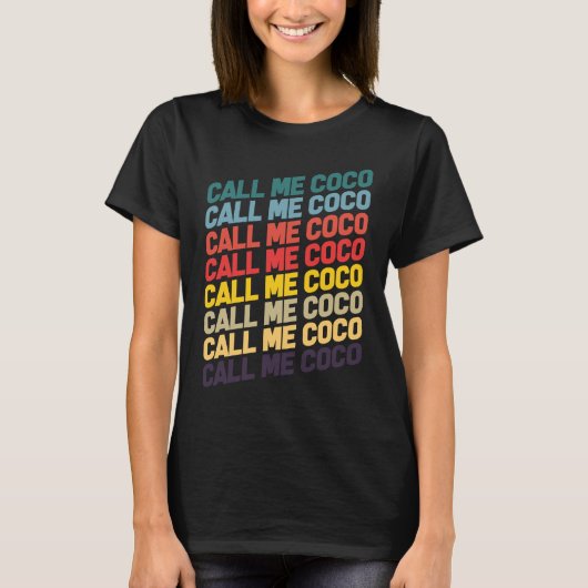 Call Me Coco Grandma T-shirt (Voorkant)