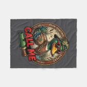 Call Me Duck Hunting Retro Valentine's Day Men Wom Fleece Deken (Voorkant (Horizontaal))