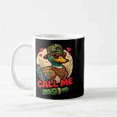 Call Me Duck Hunting Retro Valentine's Day Men Wom Koffiemok (Links)