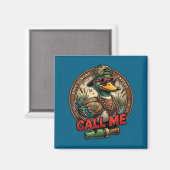 Call Me Duck Hunting Retro Valentine's Day Men Wom Magneet (Voorkant / Achterkant)