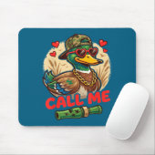 Call Me Duck Hunting Retro Valentine's Day Men Wom Muismat (Met muis)